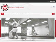 Tablet Screenshot of heartlandkarate.com
